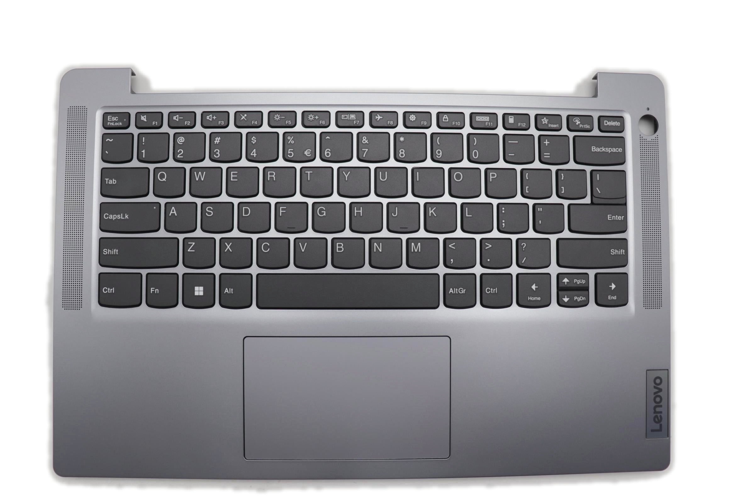 Lenovo IdeaPad Slim 3 14IAH8 Type 83EQ C-Cover Palmrest with US English Euro Keyboard Fingerprint Arctic Grey 5CB1M46387