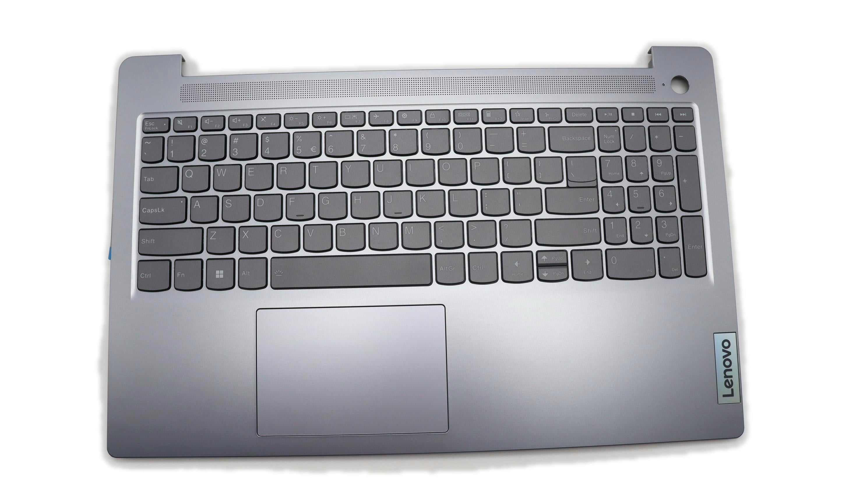 Lenovo IdeaPad Slim 3 15IRH8 Type 83EM C-Cover Palmrest with US English Euro Backlight Keyboard Fingerprint Arctic Grey 5CB1M46850