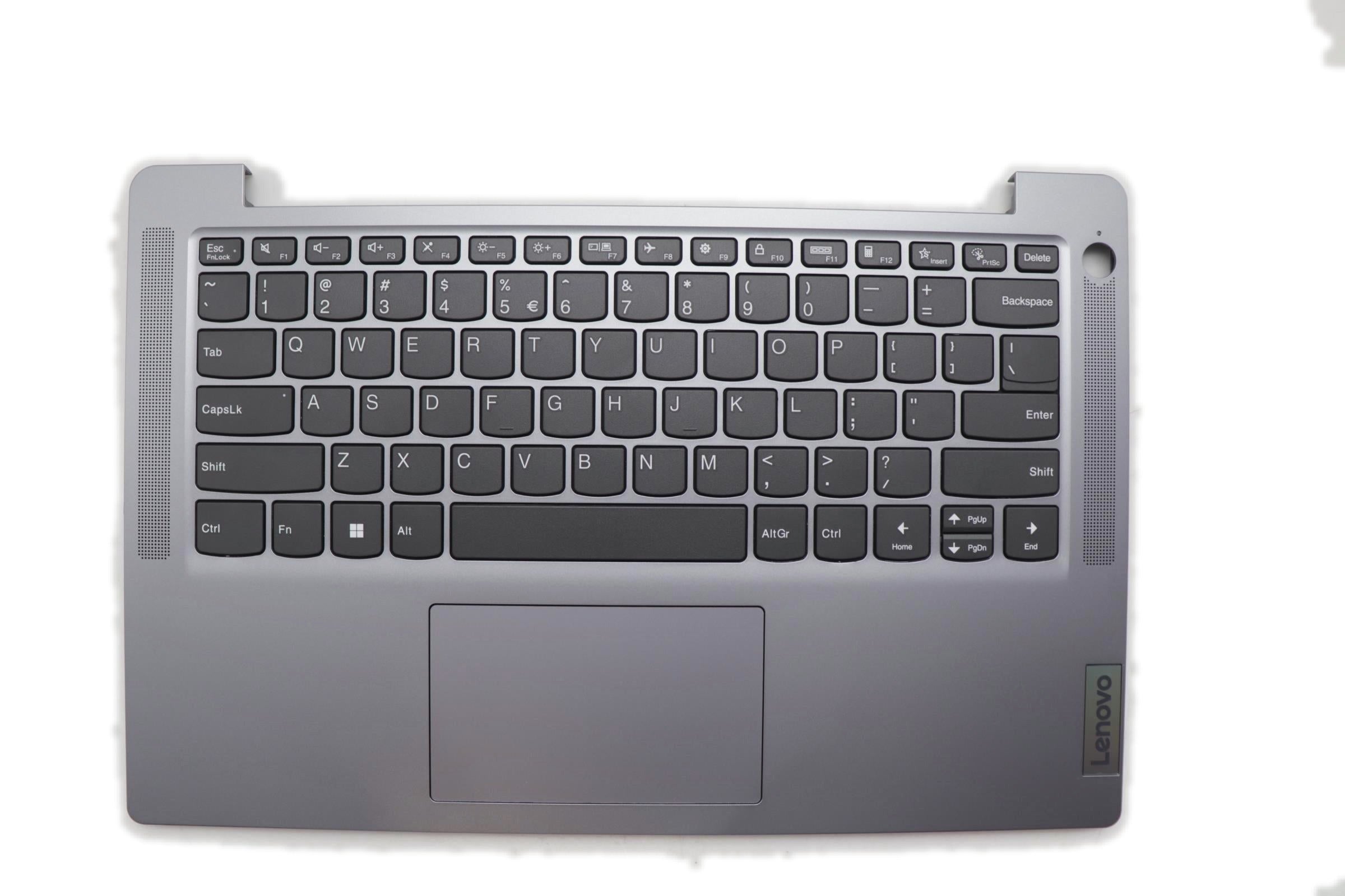 Lenovo IdeaPad Slim 3 14IRH8 Type 83EL C-Cover Palmrest with US English Euro Keyboard Fingerprint Arctic Grey 5CB1M47629
