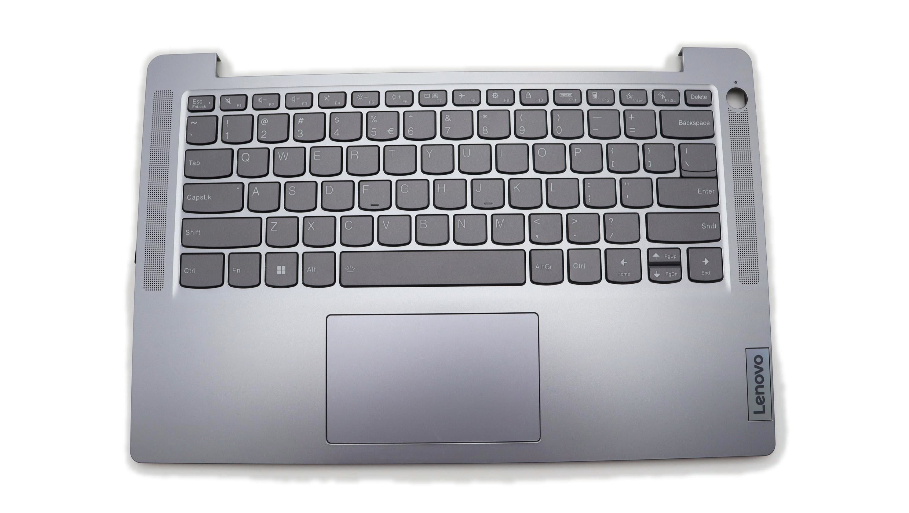 Lenovo IdeaPad Slim 3 14IRH8 Type 83EL C-Cover Palmrest with US English Euro Keyboard Fingerprint Arctic Grey 5CB1M47823
