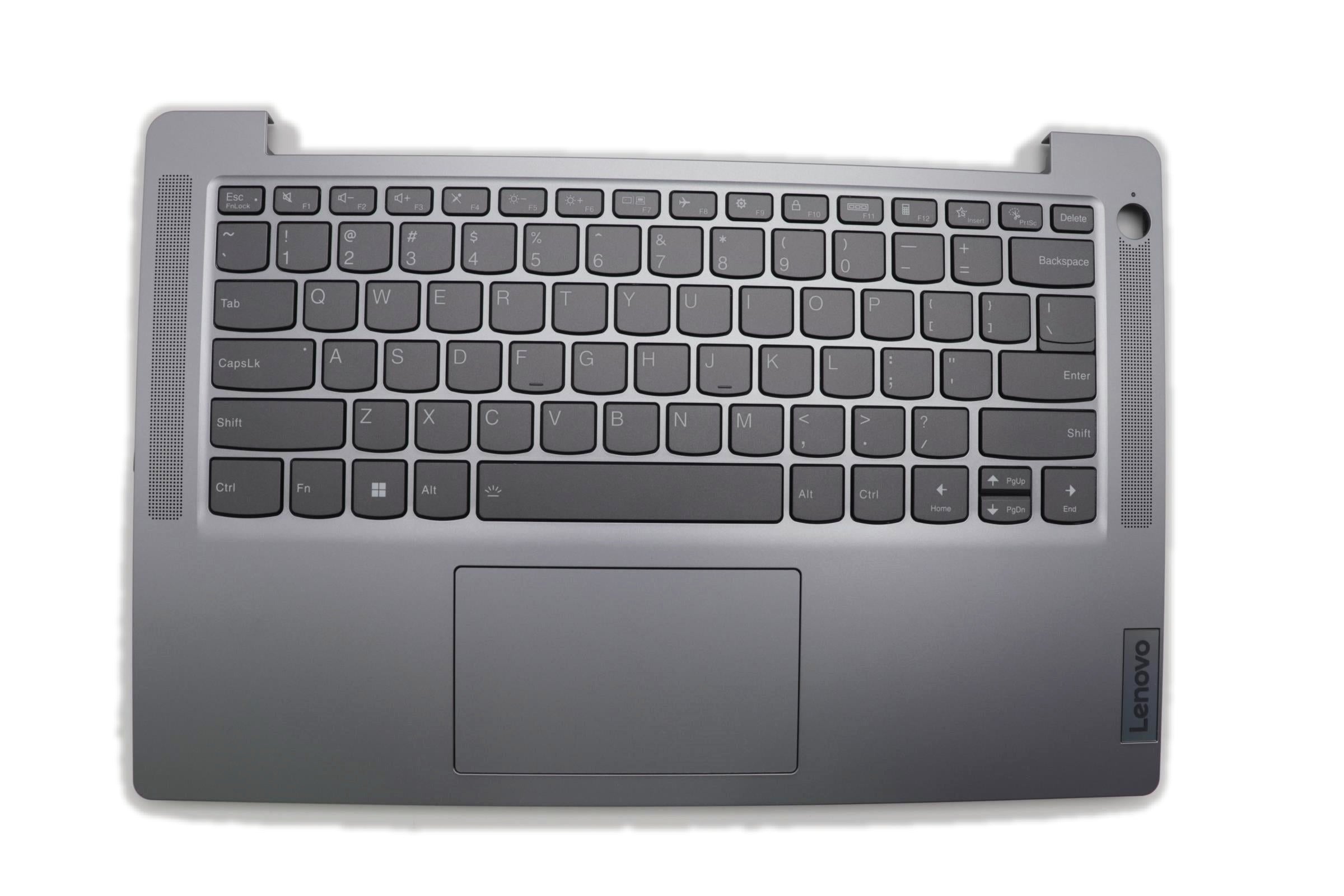Lenovo IdeaPad Slim 3 14IRH8 Type 83EL C-Cover Palmrest with USA English Keyboard Fingerprint Arctic Grey 5CB1M47847