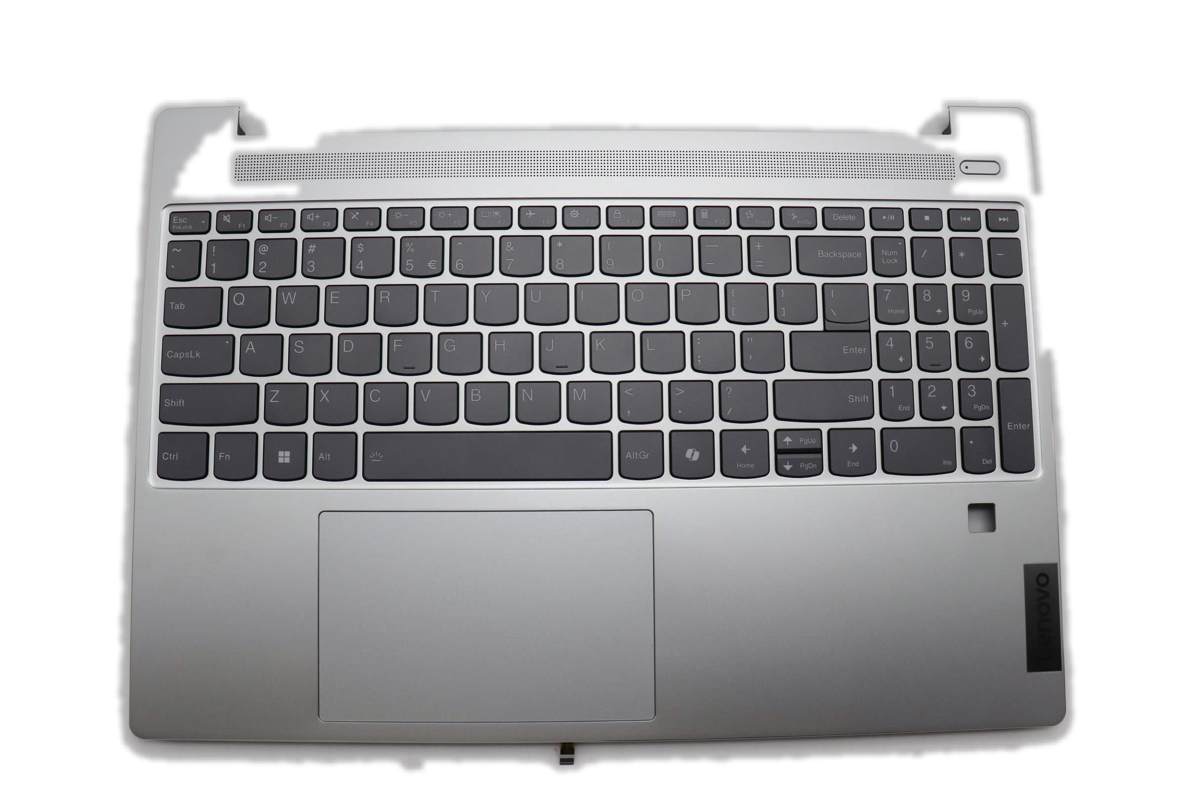 Lenovo IdeaPad Slim 5 15IRH9 Type 83G1 C-Cover Palmrest with US English Euro Backlight Keyboard Fingerprint Cloud Grey 5CB1N65005