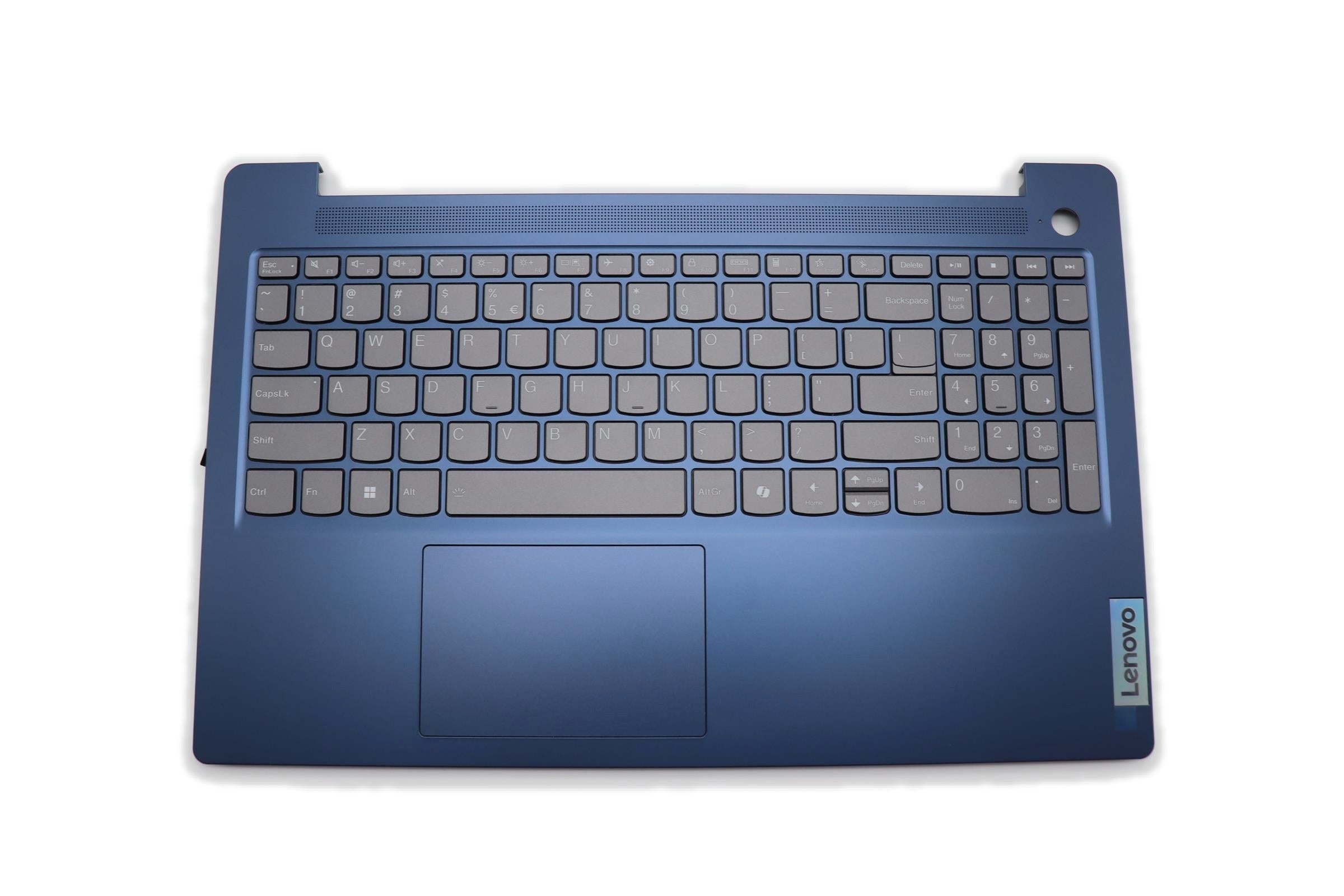 Lenovo IdeaPad Slim 3 15IRU9 Type 83E6 C-Cover Palmrest with US English Euro Backlight Keyboard Fingerprint Abyss Blue 5CB1N95327