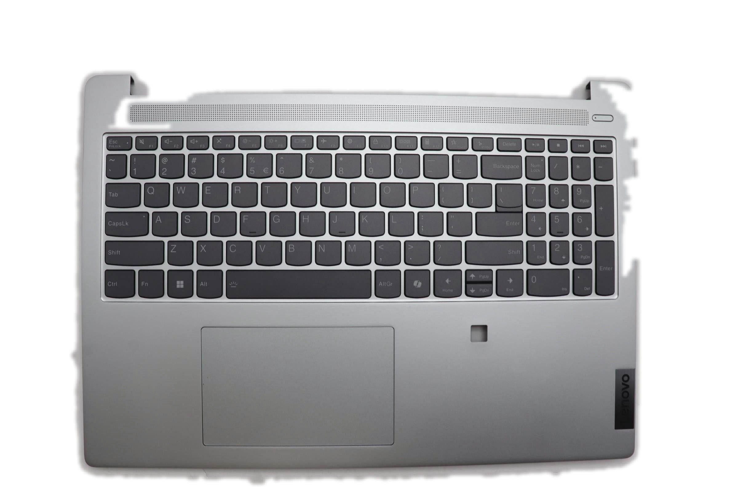 Lenovo IdeaPad Slim 5 16AHP9 Type 83DD C-Cover Palmrest with US English Euro Backlight Keyboard Fingerprint Cloud Grey 5CB1P33443