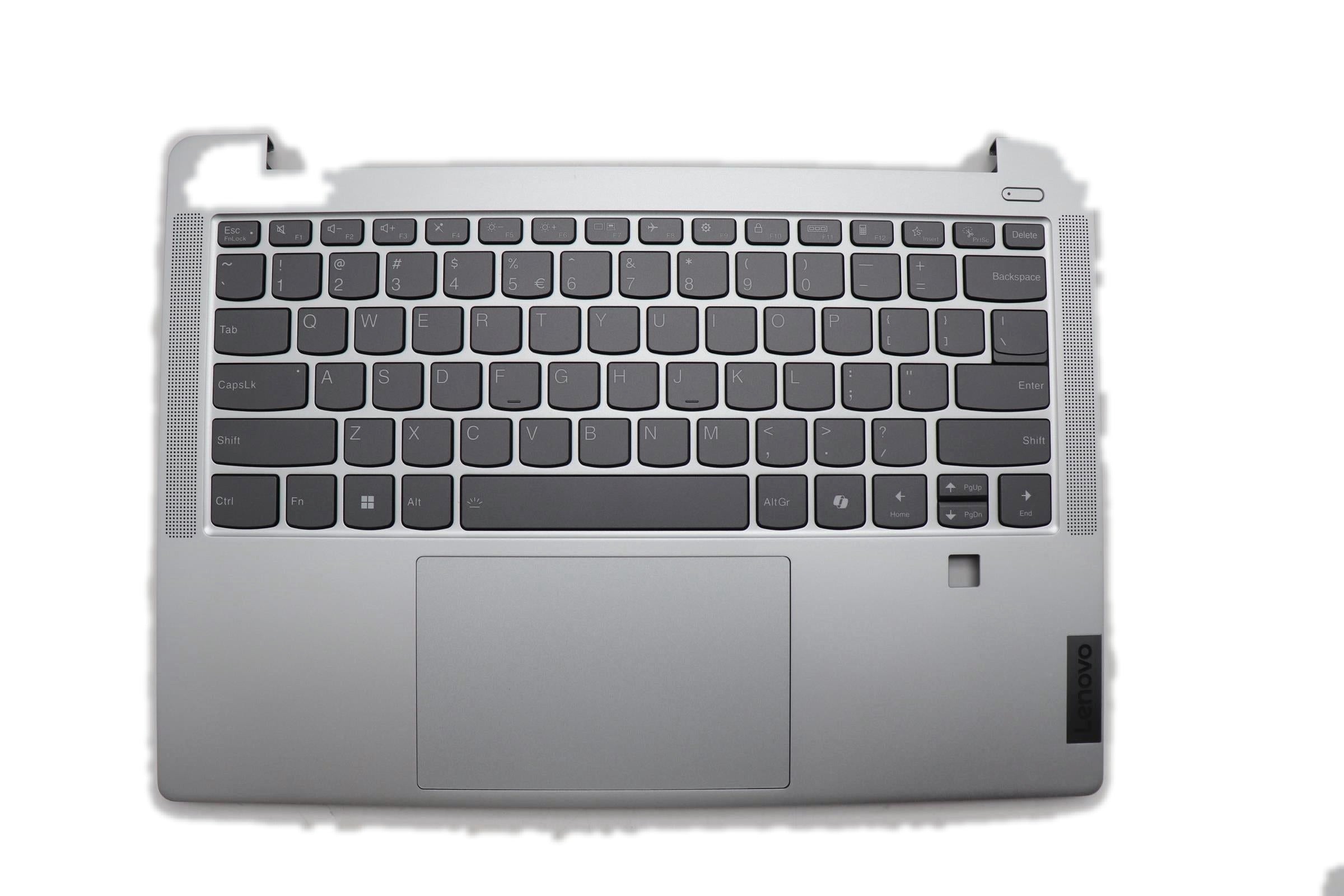 Lenovo IdeaPad Slim 5 14AHP9 Type 83DB C-Cover Palmrest with US English Euro Backlight Keyboard Fingerprint Cloud Grey 5CB1P43473