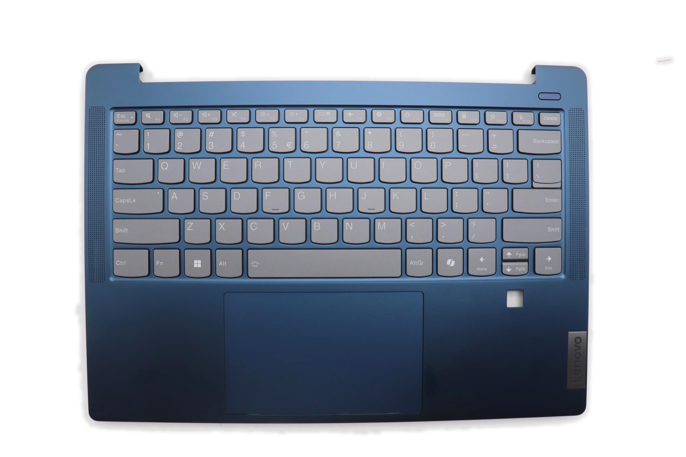 Lenovo IdeaPad Slim 5 14AHP9 Type 83DB C-Cover Palmrest with US English Euro Backlight Keyboard Fingerprint Abyss Blue 5CB1P49168