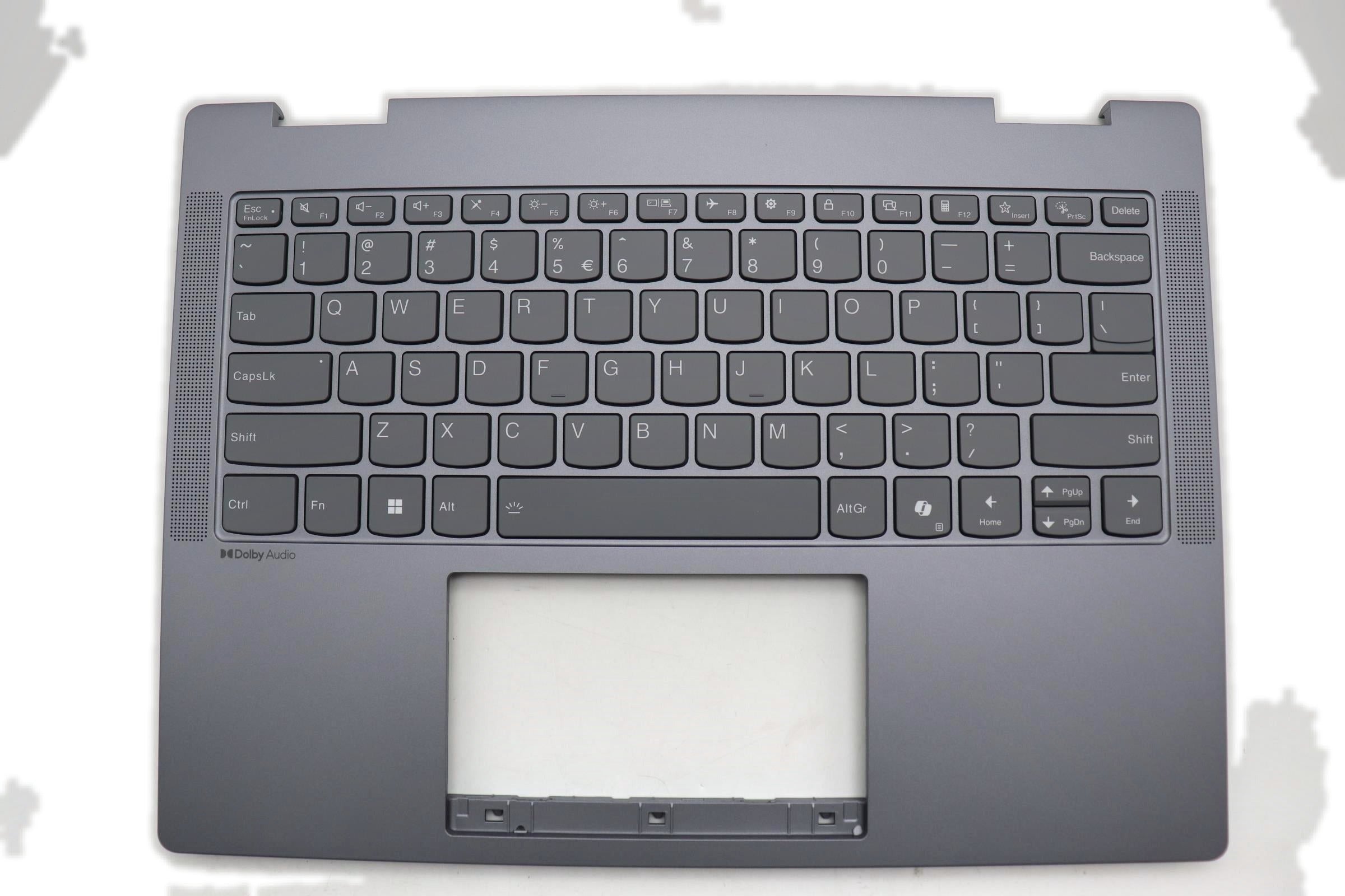 Lenovo IdeaPad 5 2-in-1 14AKP10 Type 83KT C-Cover Palmrest with US English Euro Backlight Keyboard Non-Fingerprint Luna Grey 5CB1S02767