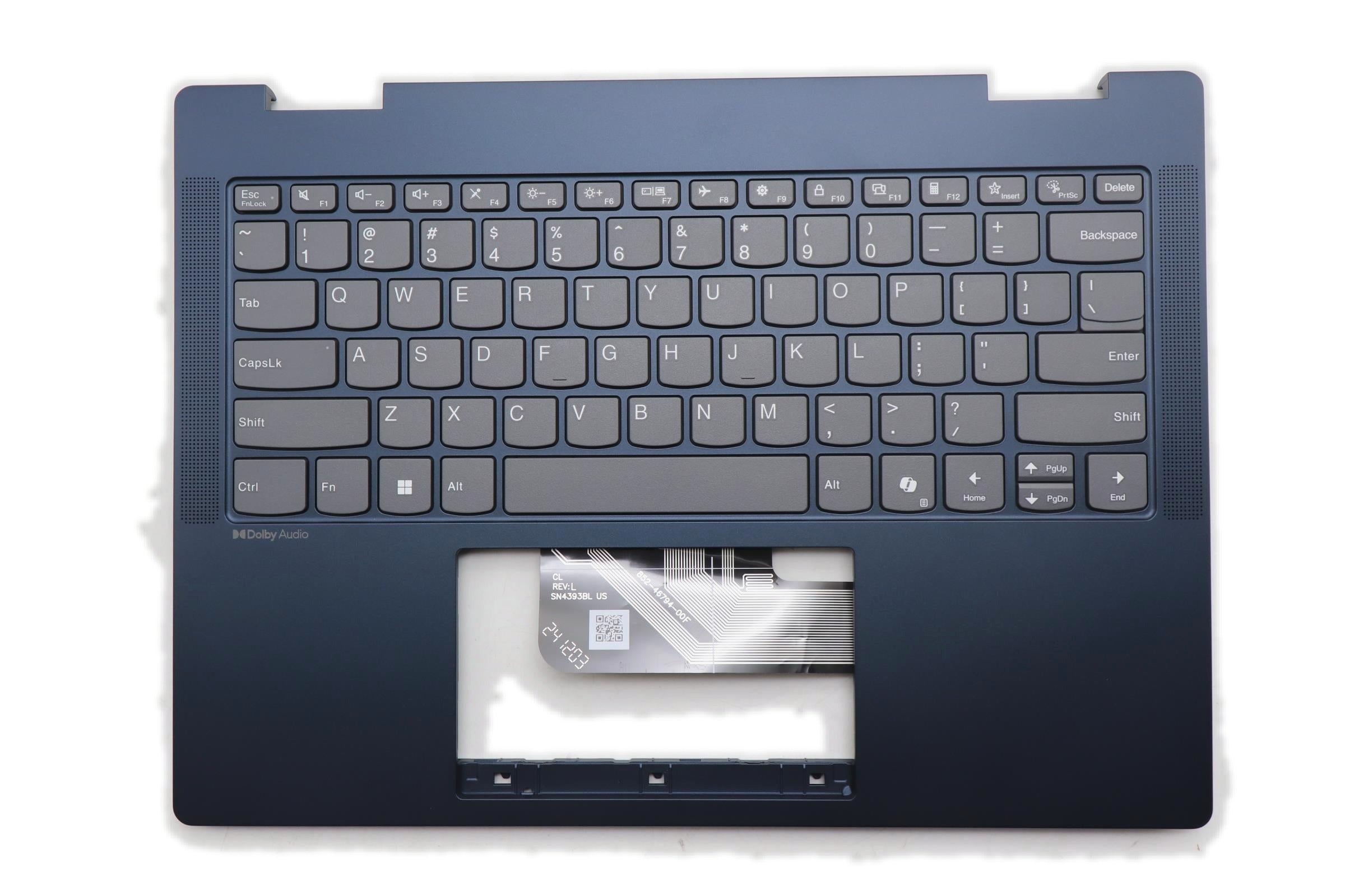 Lenovo IdeaPad 5 2-in-1 14AKP10 Type 83KT C-Cover Palmrest with English Cosmic Keyboard Non-Fingerprint Blue 5CB1S02898