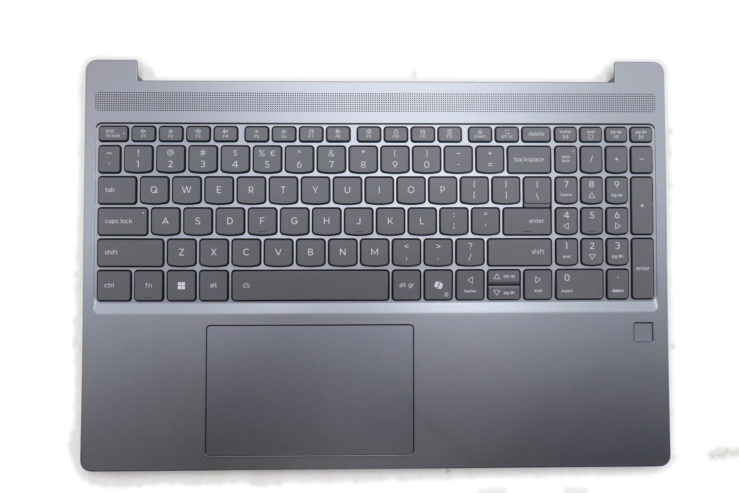 Lenovo IdeaPad Slim 3 15Q8X10 Type 83N3 C-Cover Palmrest with US English Euro Backlight Keyboard Fingerprint Luna Grey 5CB1S05177