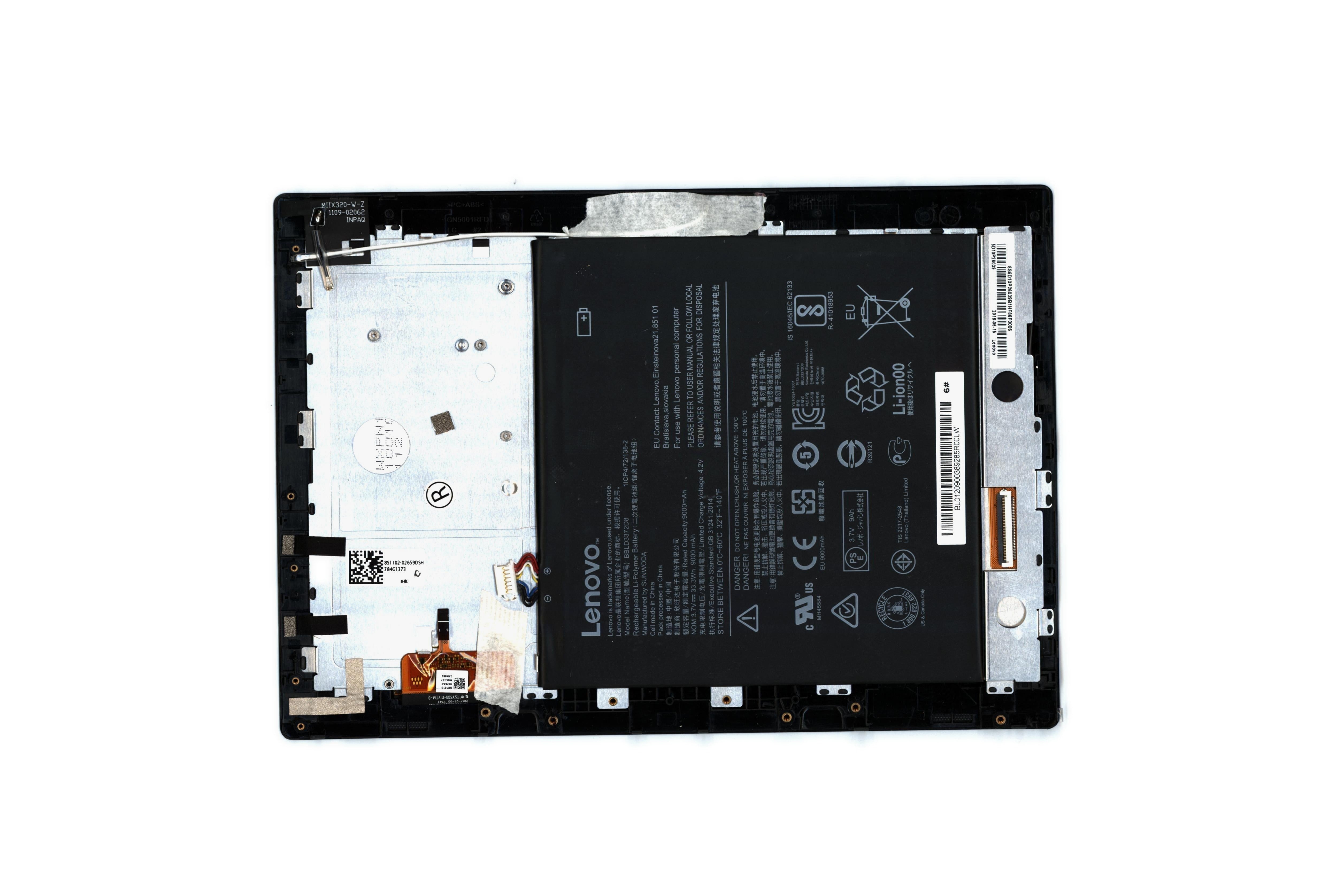 Lenovo ideapad Miix 320-10ICR Tablet LCD Assembly LCD Module 10.1" HD Touch Glare IPS 300nit 5D10P26039