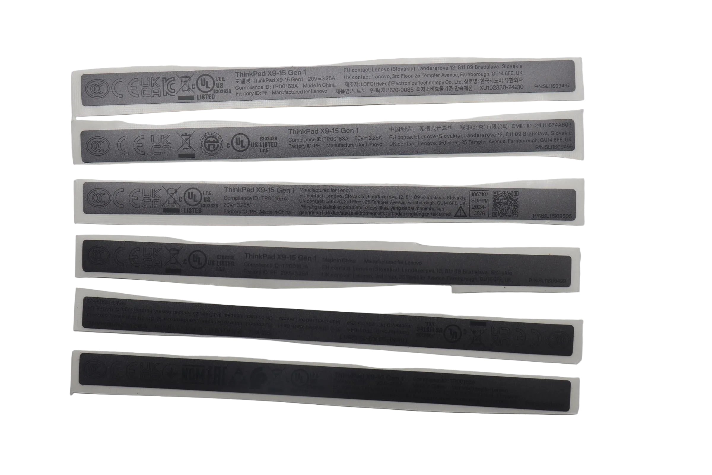 Lenovo ThinkPad X9-15 Gen 1 Label Kit 5L11P69974