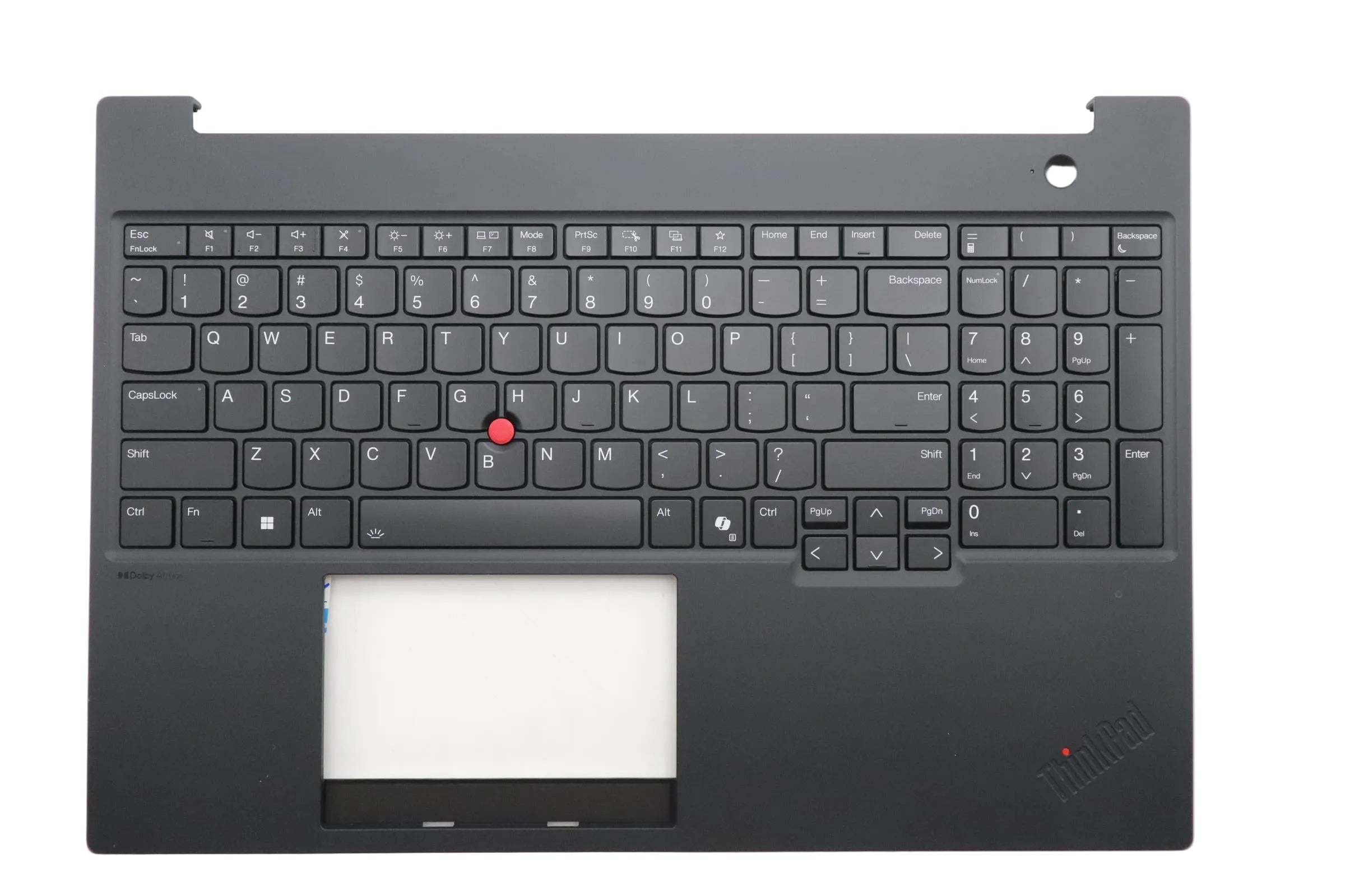 Lenovo ThinkPad P16s Gen 4 Palmrest C-Cover with US Backlit Keyboard Black 5M11T55260