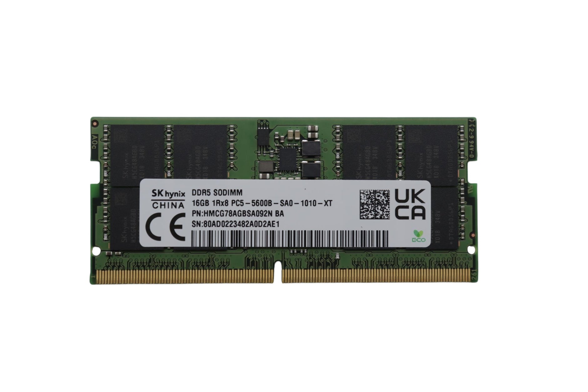 Barrette Mémoire SO-DIMM 16Go DDR5 5600MHz Pour Lenovo - Micron 5M31L87378