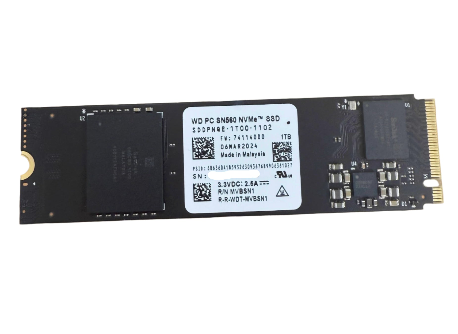 Genuine WD SN560 1TB M.2 2280 NVMe SSD Hard Drive SDDPNQE-1T00-1102 ...