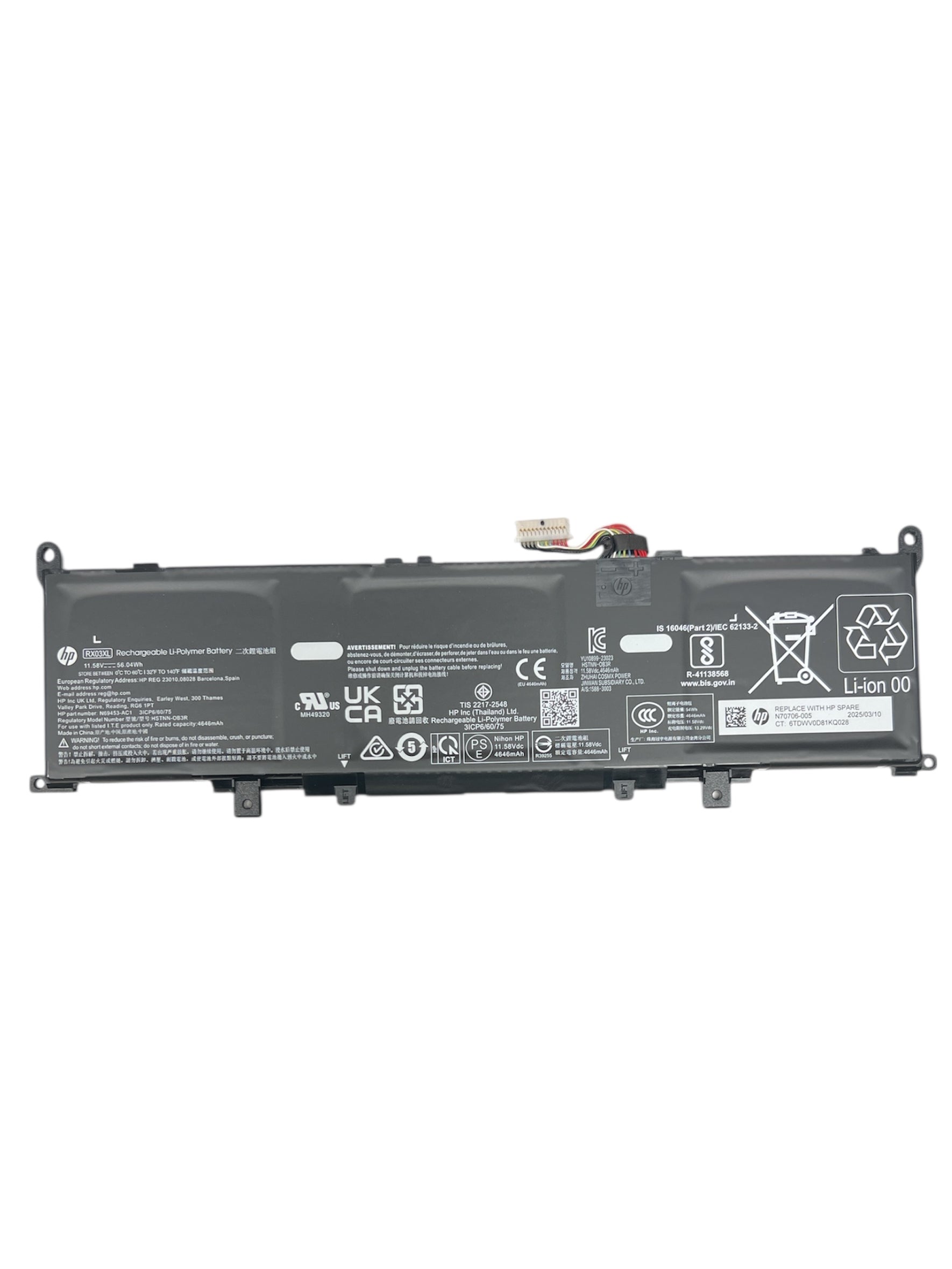 【美品・累計3411時間・バッテリー74%】HP EliteBook 630 New Genuine Battery 56.04Wh For HP EliteBook 630 G11 640 G11 645