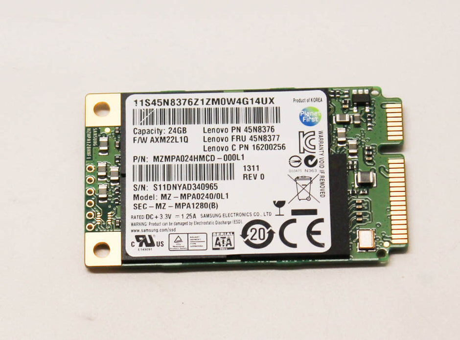 Lenovo ThinkPad T430 T430i SSD 24GB Samsung mSATA PM810 24 45N8377 notebookparts