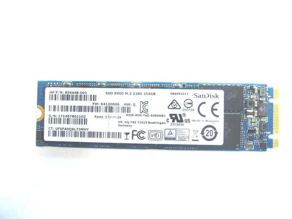 Genuine SanDisk 256GB X400 M.2 2280 Opal 2.0 SSD Hard Drive (U