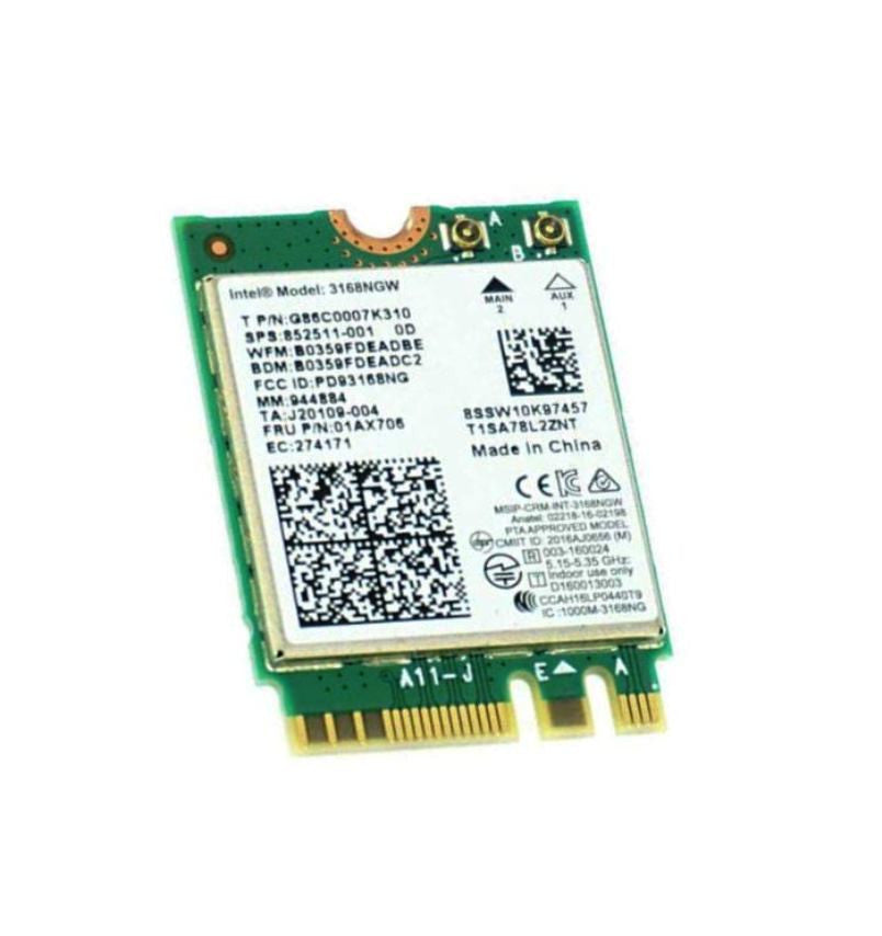 3168 New Genuine HP Intel Dual Band AC 3168 Wireless WIFI 802.11 + Bluetoot ...