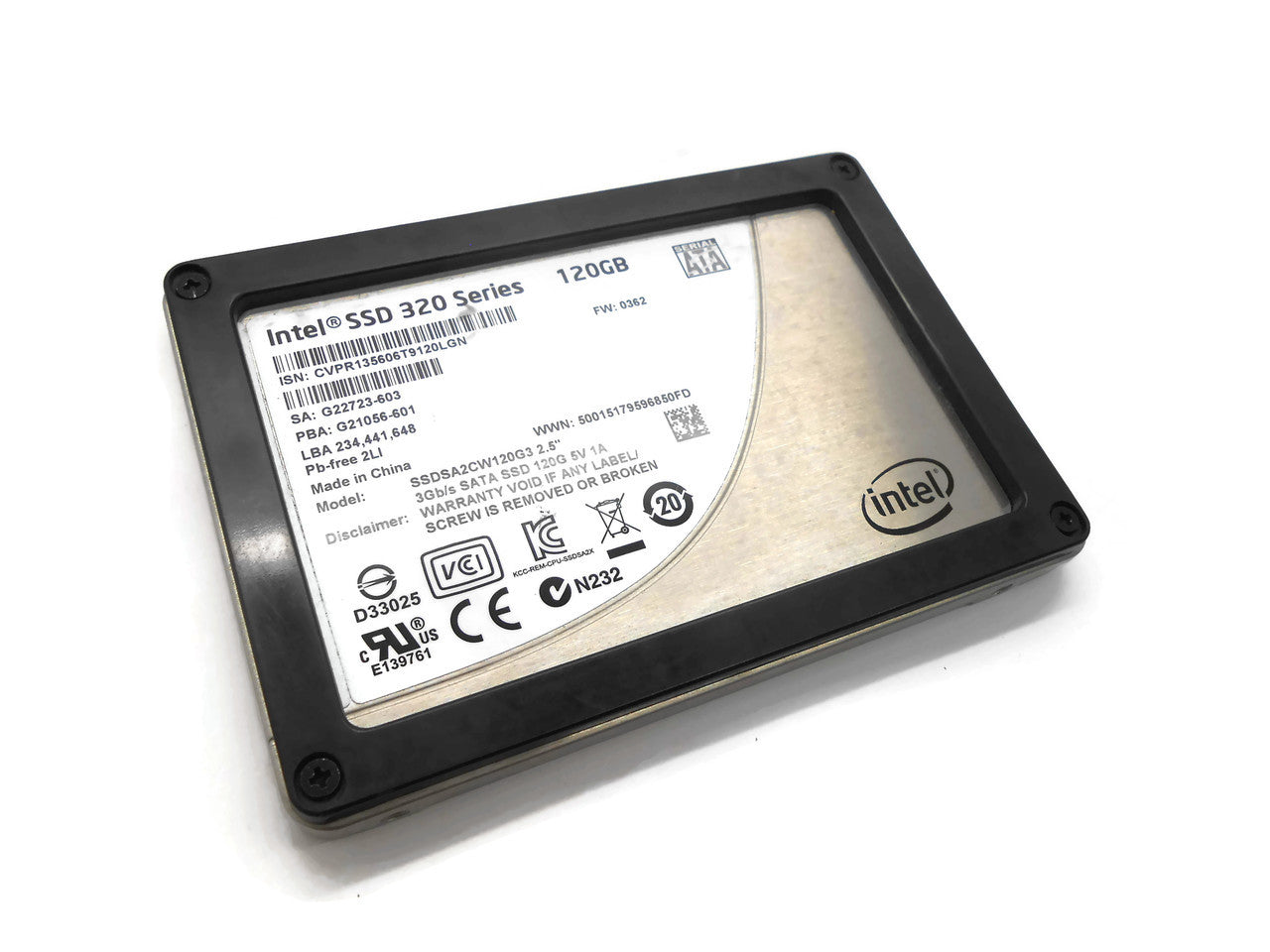 HP Intel 320 Series 120GB Drive G22723-603 G21056-601 notebookparts.com