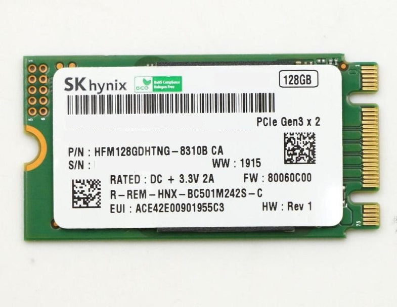 New Genuine SK Hynix M.2 PCIe NVMe M.2 BG3 128GB SSD Drive