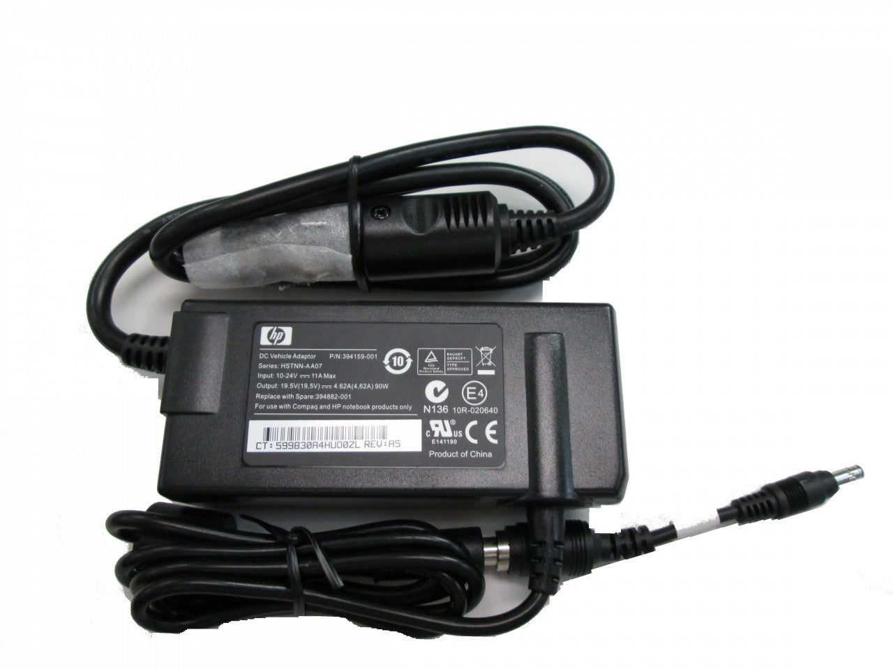 HP Auto 90 Watt Power Adapter ER691AA HSTNN-AA07 – notebookparts.com